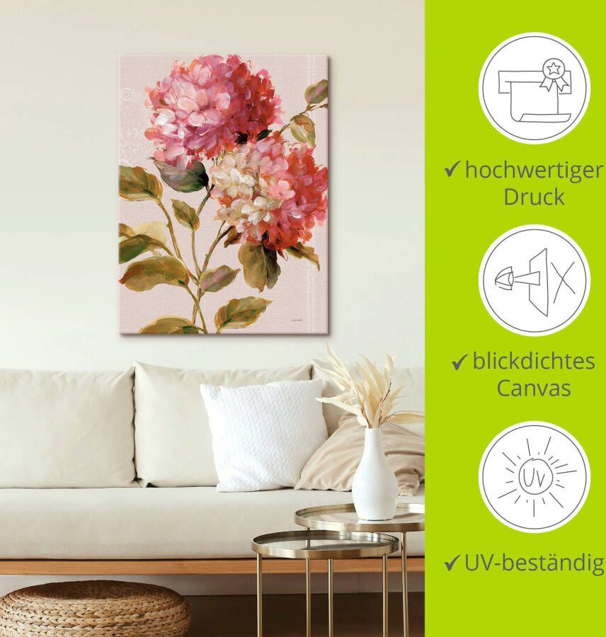 Artland Artprint Harmonieuze hortensia's als artprint op linnen poster in verschillende formaten maten