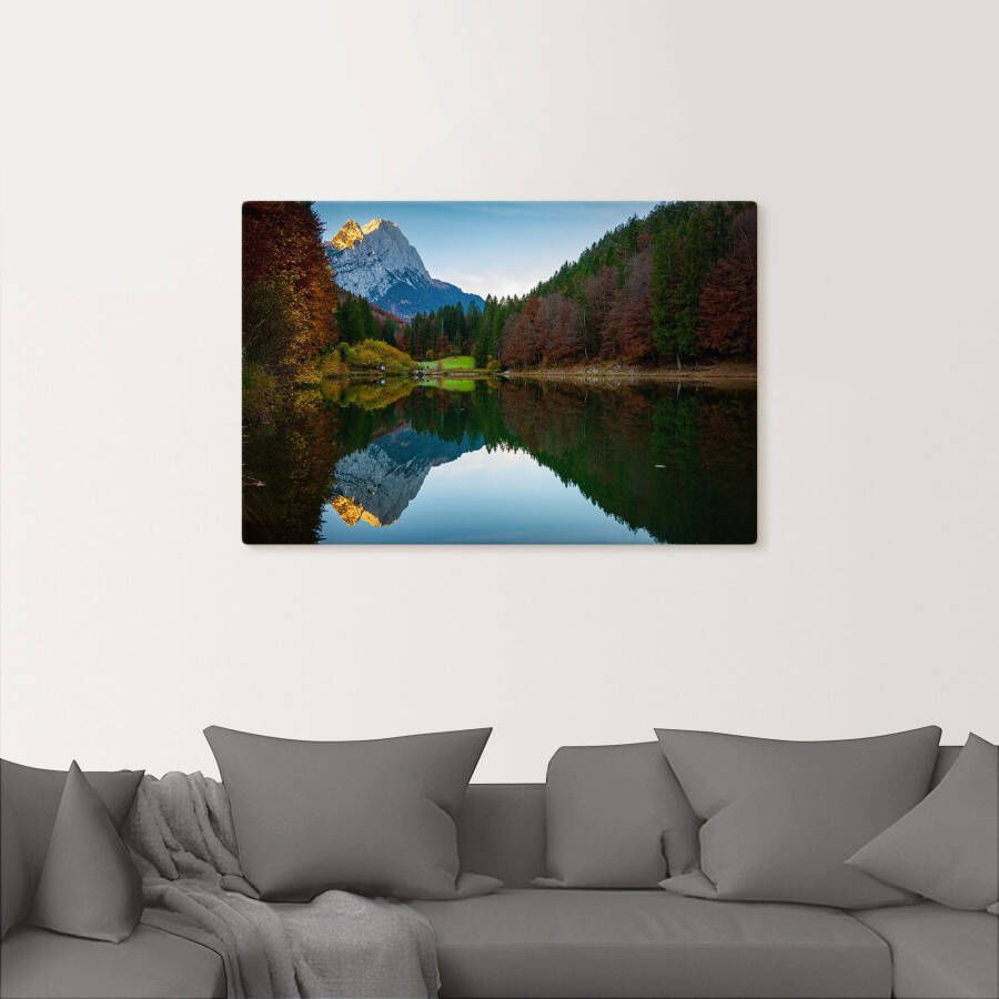 Artland Artprint Herfst aan de Rießersee als artprint van aluminium artprint voor buiten artprint op linnen in verschillende maten