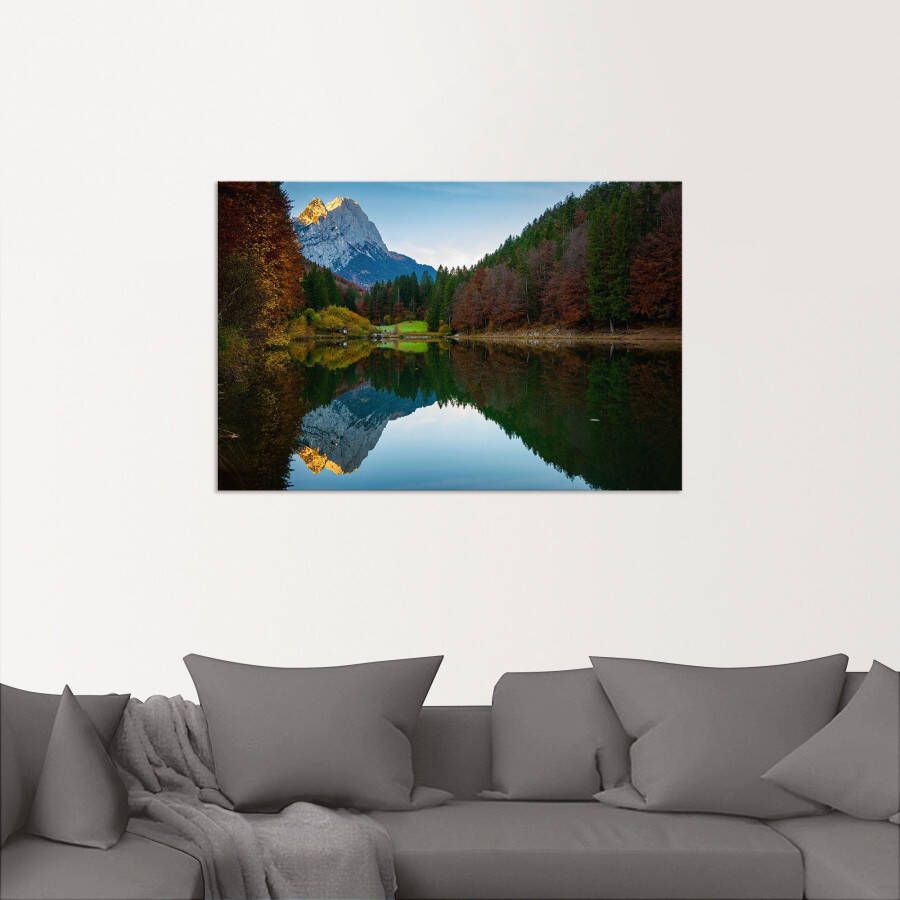 Artland Artprint Herfst aan de Rießersee als artprint van aluminium artprint voor buiten artprint op linnen in verschillende maten