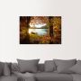 Artland Artprint Herfst aan de Sylvensteinsee als artprint van aluminium artprint voor buiten artprint op linnen poster in verschillende maten. maten - Thumbnail 2