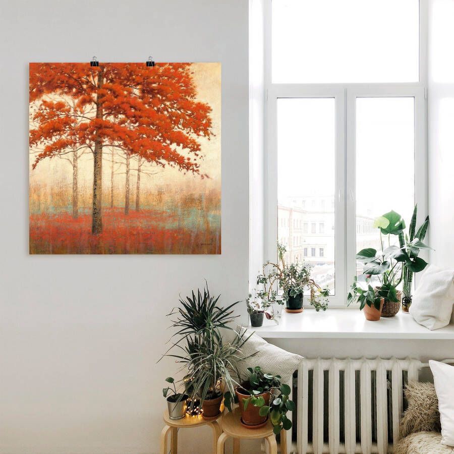 Artland Artprint Herfst boom II als artprint op linnen poster in verschillende formaten maten