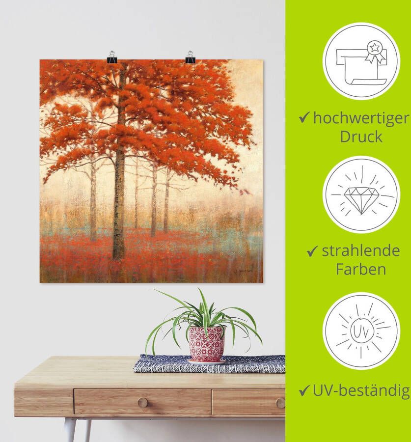 Artland Artprint Herfst boom II als artprint op linnen poster in verschillende formaten maten