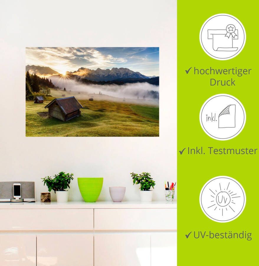 Artland Artprint Herfst in Beieren als artprint van aluminium artprint op linnen muursticker verschillende maten