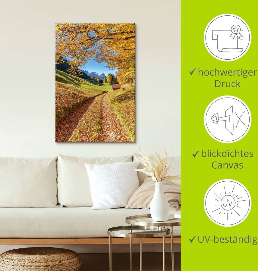 Artland Artprint Herfst in Beieren als artprint van aluminium artprint op linnen muursticker verschillende maten