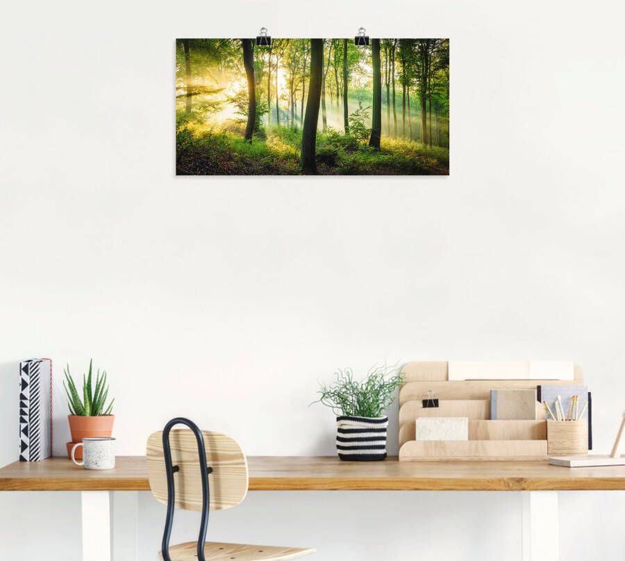 Artland Artprint Herfst in het bos II als artprint van aluminium artprint voor buiten artprint op linnen poster muursticker