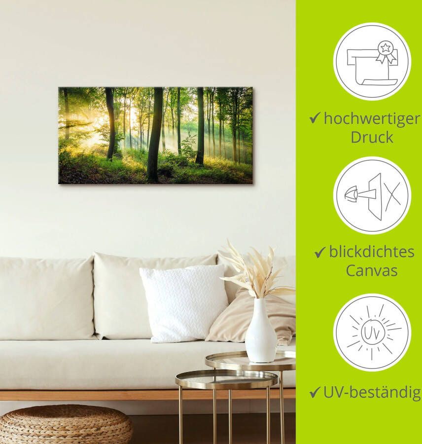 Artland Artprint Herfst in het bos II als artprint van aluminium artprint voor buiten artprint op linnen poster muursticker