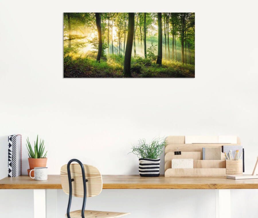 Artland Artprint Herfst in het bos II als artprint van aluminium artprint voor buiten artprint op linnen poster muursticker