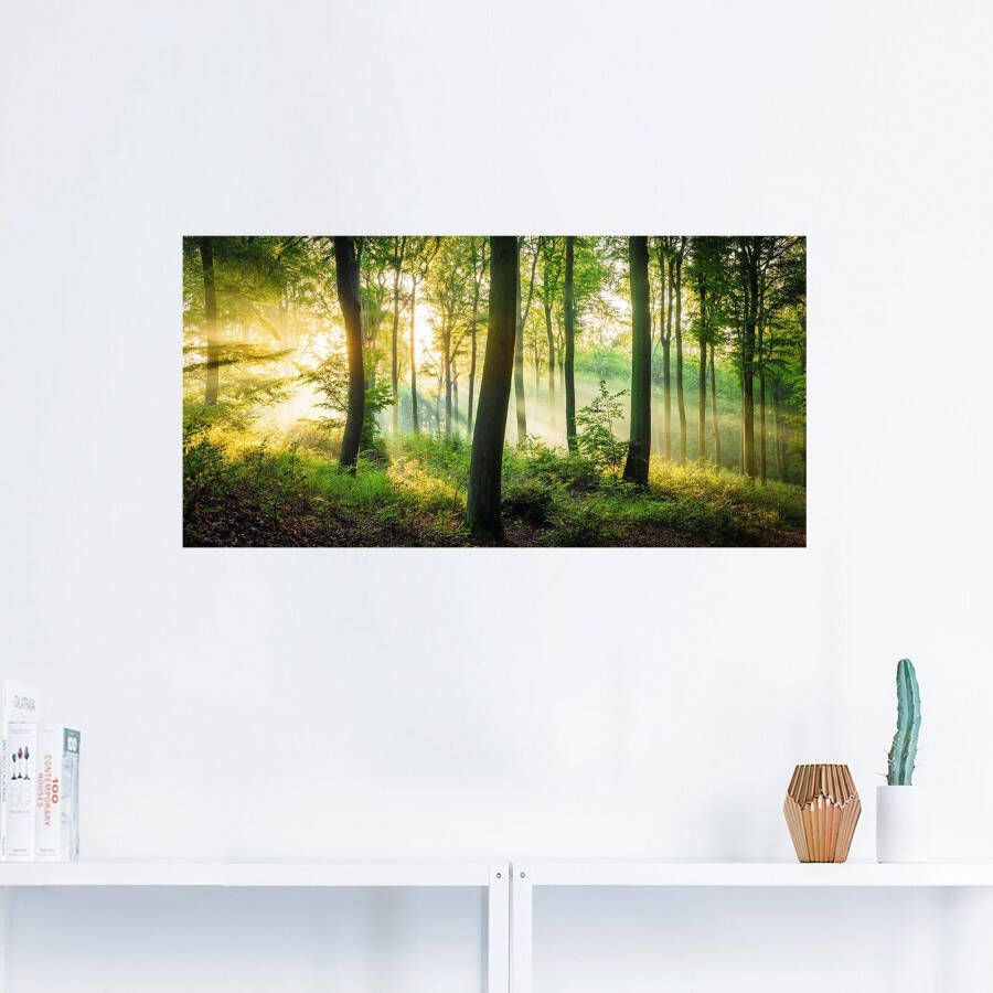 Artland Artprint Herfst in het bos II als artprint van aluminium artprint voor buiten artprint op linnen poster muursticker