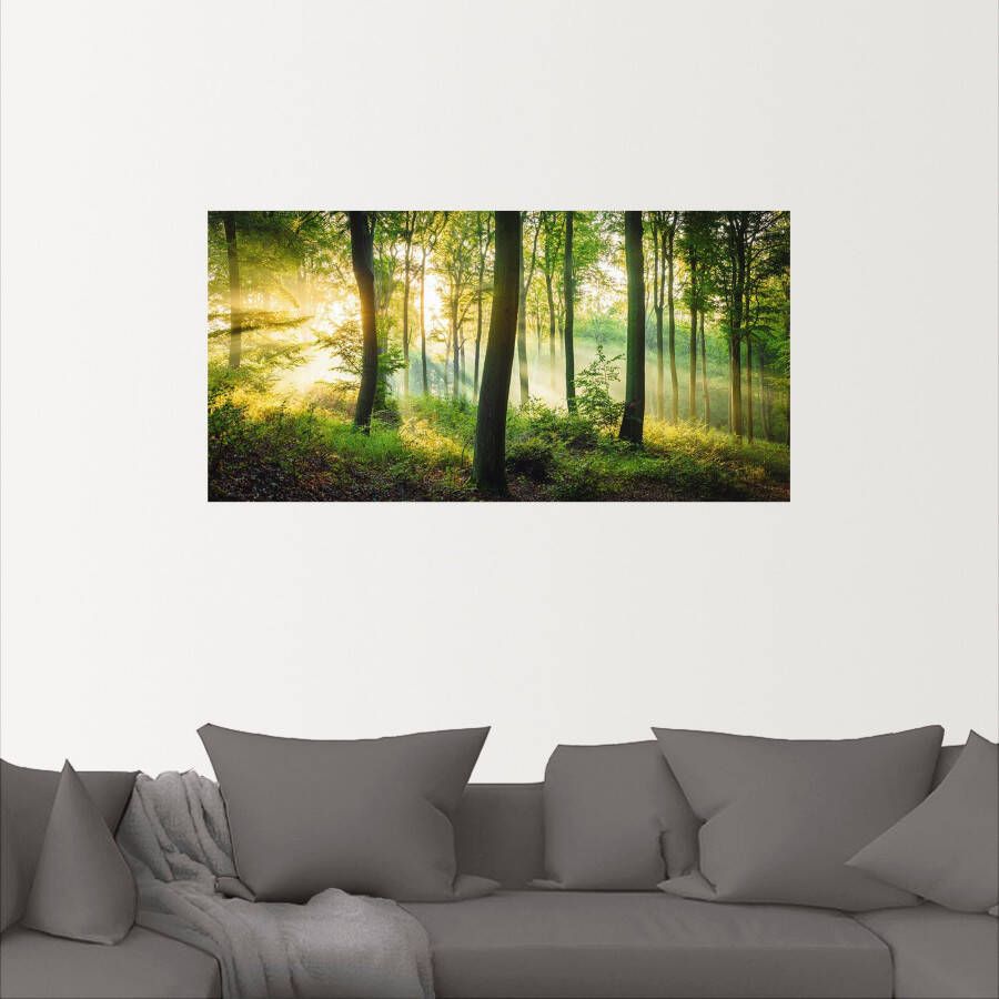 Artland Artprint Herfst in het bos II als artprint van aluminium artprint voor buiten artprint op linnen poster muursticker