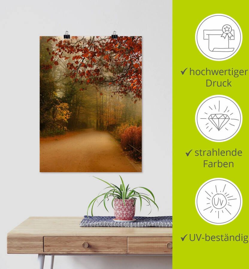 Artland Artprint Herfst in het park als poster in verschillende formaten maten