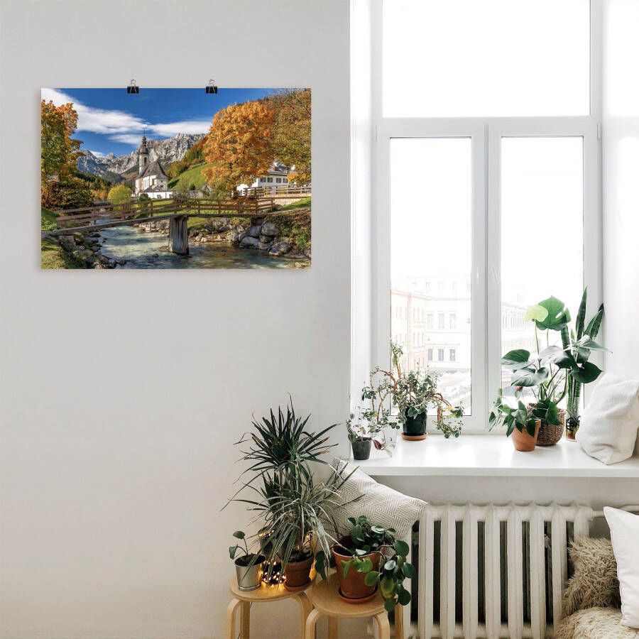 Artland Artprint Herfst in Zuid-Tirol Herfst in het Berchtesgadener land als artprint van aluminium artprint op linnen muursticker of poster in verschillende maten