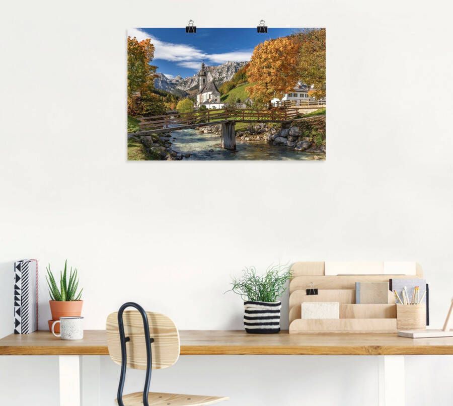 Artland Artprint Herfst in Zuid-Tirol Herfst in het Berchtesgadener land als artprint van aluminium artprint op linnen muursticker of poster in verschillende maten