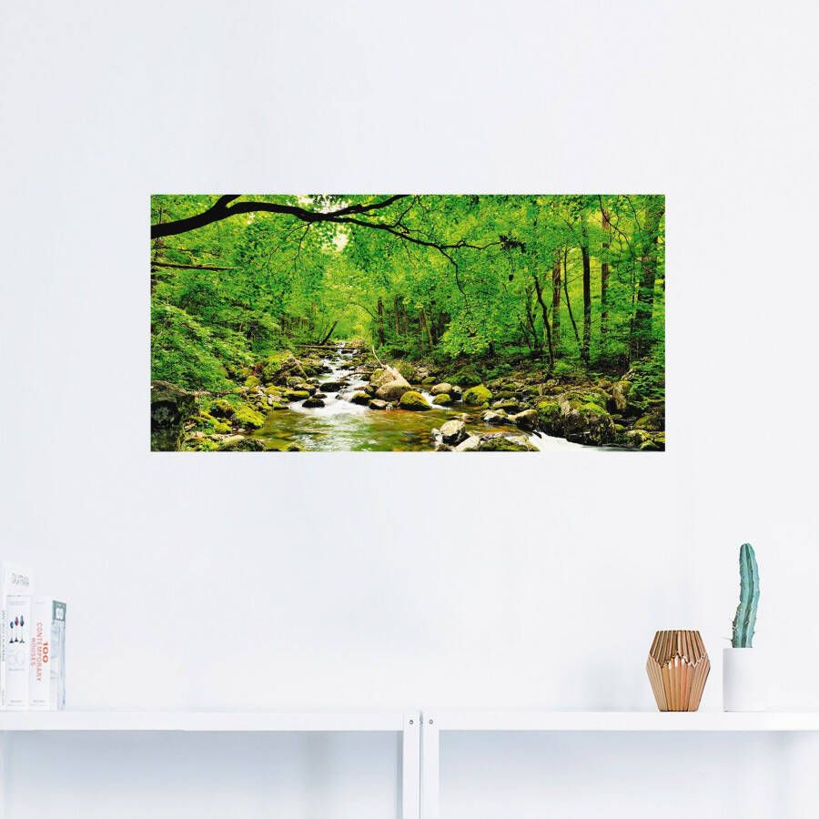 Artland Artprint Herfstbos rivier Smolny als artprint op linnen poster muursticker in verschillende maten