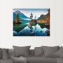 Artland Artprint Herfstscène van de Hintersee voor de Alpen als artprint van aluminium artprint voor buiten artprint op linnen poster muursticker - Thumbnail 3