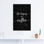 Artland Artprint Het leven begint na de koffie als artprint van aluminium artprint op linnen muursticker verschillende maten - Thumbnail 2