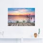 Artland Artprint Het meer in de kleuren van de wolken als artprint van aluminium artprint voor buiten artprint op linnen poster muursticker - Thumbnail 4