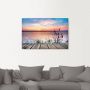 Artland Artprint Het meer in de kleuren van de wolken als artprint van aluminium artprint voor buiten artprint op linnen poster muursticker - Thumbnail 3