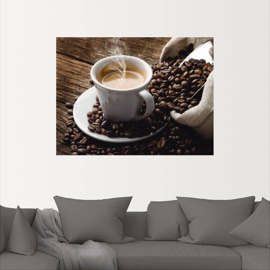 Artland Artprint Hete koffie hete koffie als artprint van aluminium artprint voor buiten artprint op linnen poster muursticker