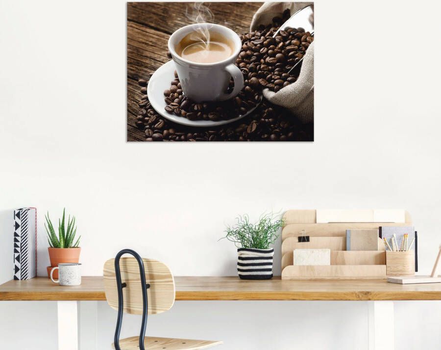 Artland Artprint Hete koffie hete koffie als artprint van aluminium artprint voor buiten artprint op linnen poster muursticker