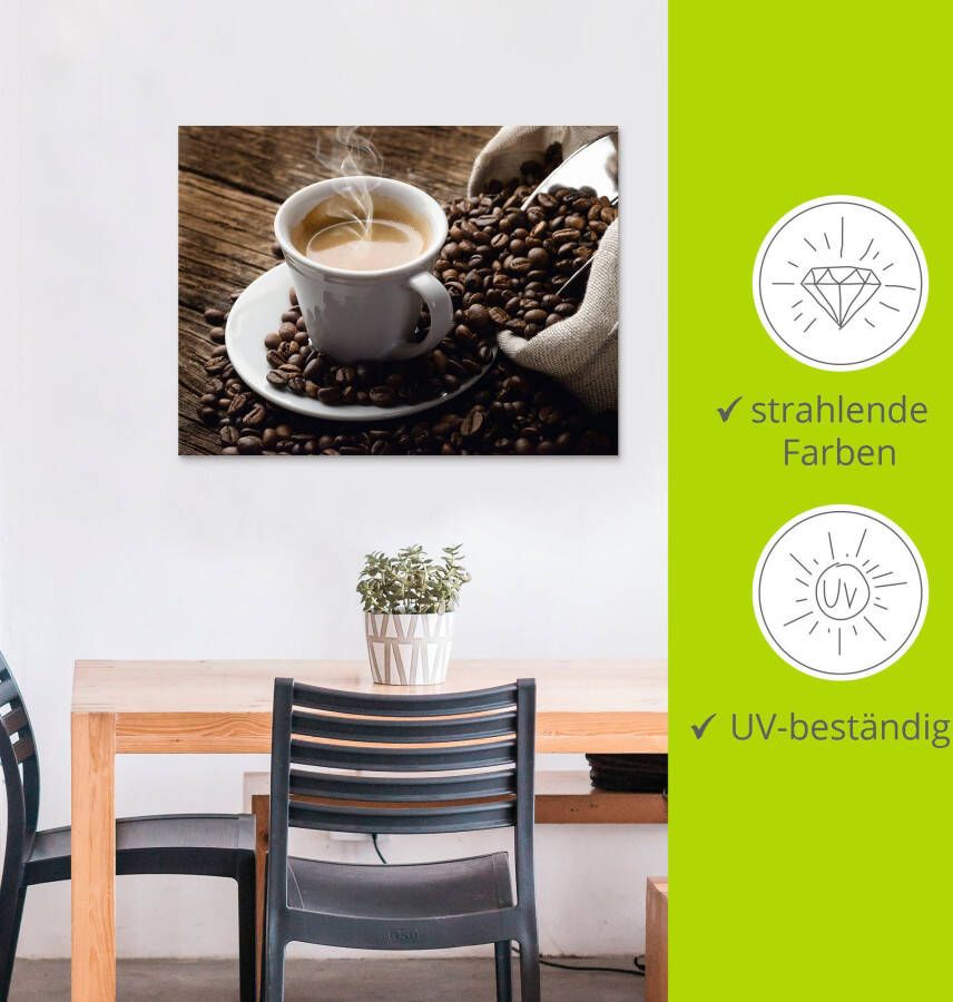 Artland Artprint Hete koffie hete koffie als artprint van aluminium artprint voor buiten artprint op linnen poster muursticker