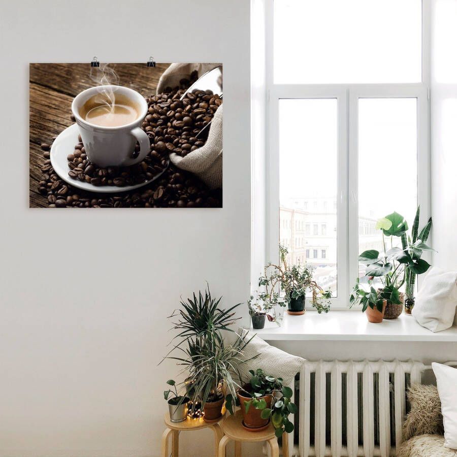 Artland Artprint Hete koffie hete koffie als artprint van aluminium artprint voor buiten artprint op linnen poster muursticker