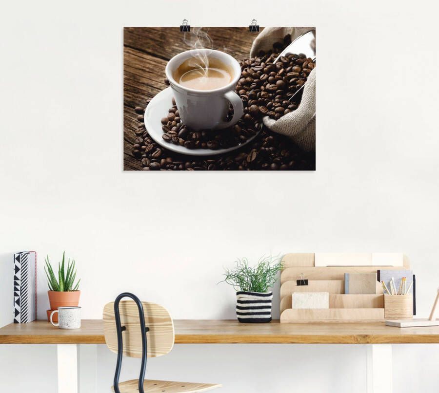 Artland Artprint Hete koffie hete koffie als artprint van aluminium artprint voor buiten artprint op linnen poster muursticker