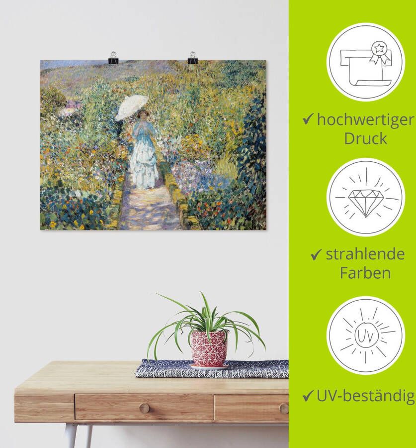 Artland Artprint Hete tuinpad. als artprint op linnen muursticker of poster in verschillende maten