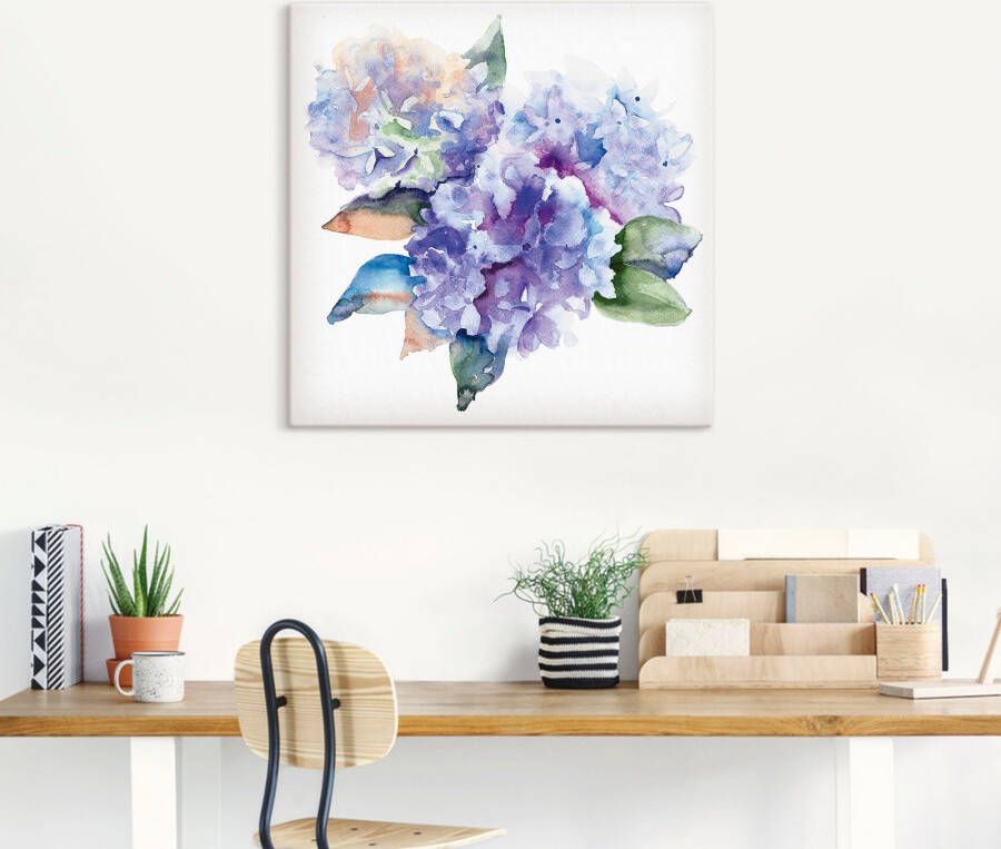 Artland Artprint Hortensia's als artprint op linnen poster in verschillende formaten maten