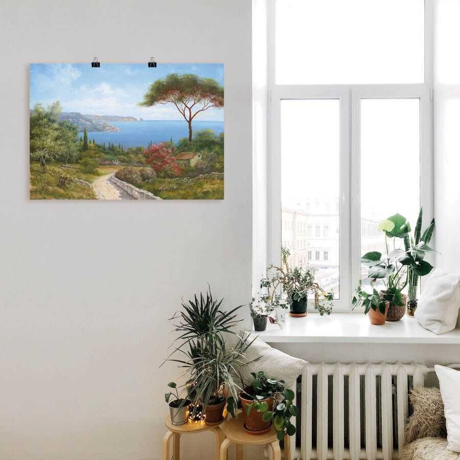 Artland Artprint Huis aan de zee als artprint op linnen poster muursticker in verschillende maten