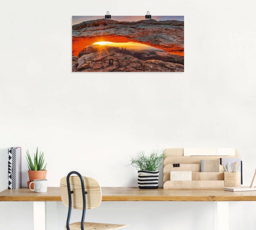 Artland Artprint Iconic Mesa Arch als artprint van aluminium artprint voor buiten artprint op linnen poster in verschillende maten. maten