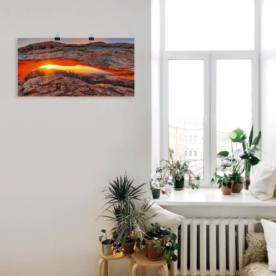 Artland Artprint Iconic Mesa Arch als artprint van aluminium artprint voor buiten artprint op linnen poster in verschillende maten. maten