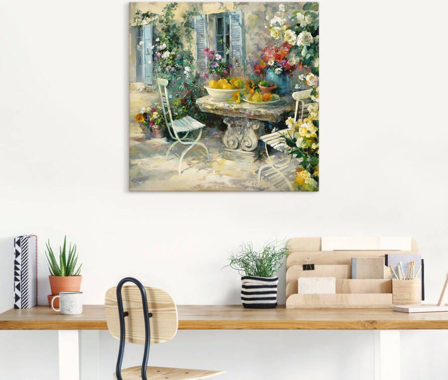 Artland Artprint Idyllische tuin als artprint op linnen poster muursticker in verschillende maten