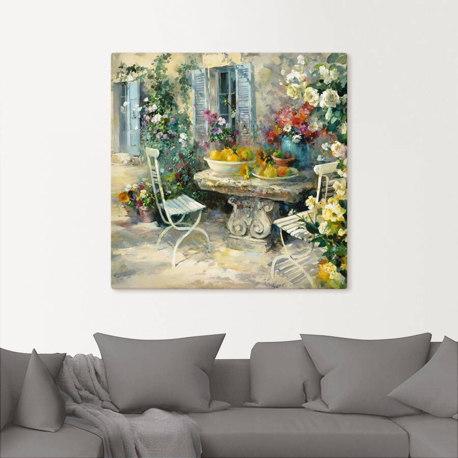 Artland Artprint Idyllische tuin als artprint op linnen poster muursticker in verschillende maten