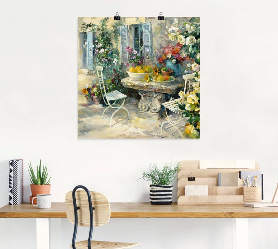 Artland Artprint Idyllische tuin als artprint op linnen poster muursticker in verschillende maten