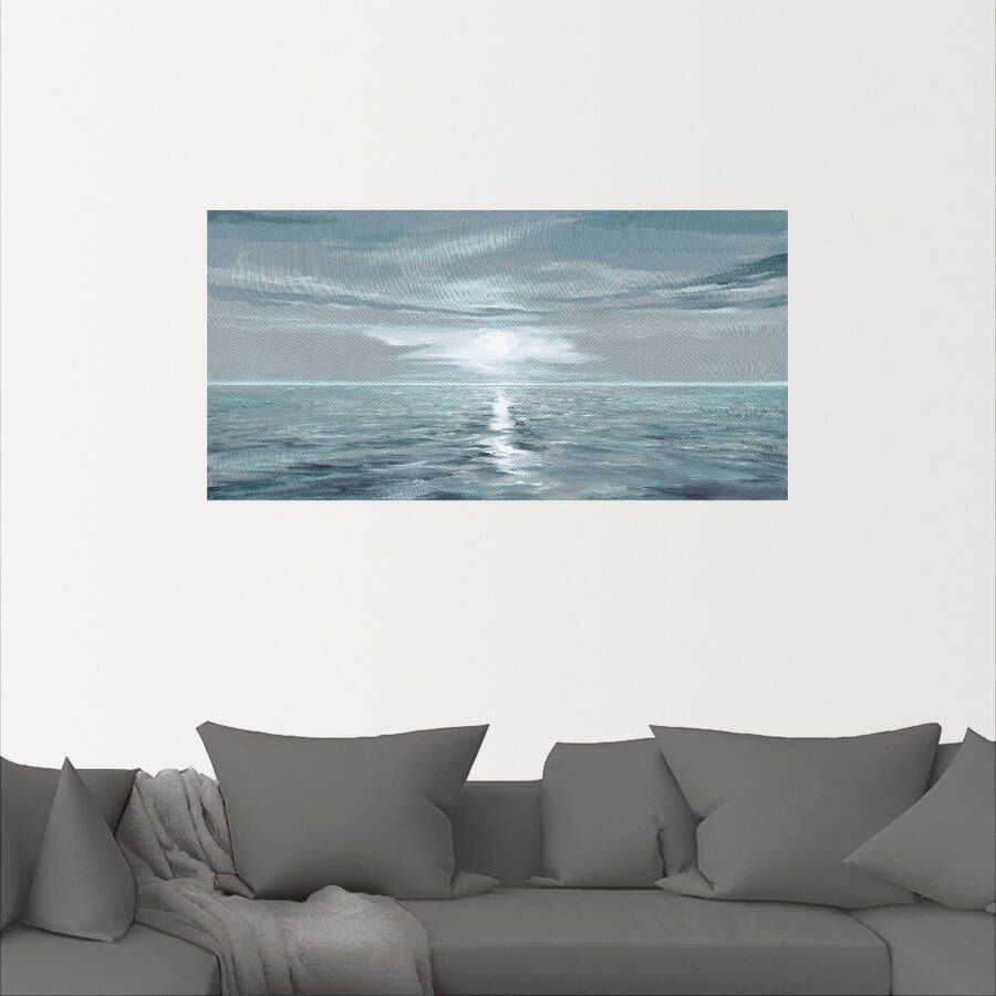 Artland Artprint Ijsblauwe zee als artprint van aluminium artprint voor buiten artprint op linnen poster muursticker