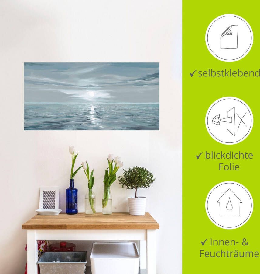 Artland Artprint Ijsblauwe zee als artprint van aluminium artprint voor buiten artprint op linnen poster muursticker