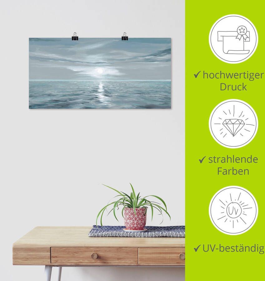 Artland Artprint Ijsblauwe zee als artprint van aluminium artprint voor buiten artprint op linnen poster muursticker