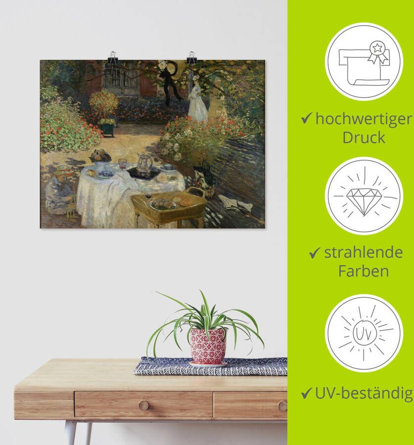 Artland Artprint In de tuin van Claude Monet in Argenteuil als artprint van aluminium artprint voor buiten artprint op linnen poster in verschillende maten. maten