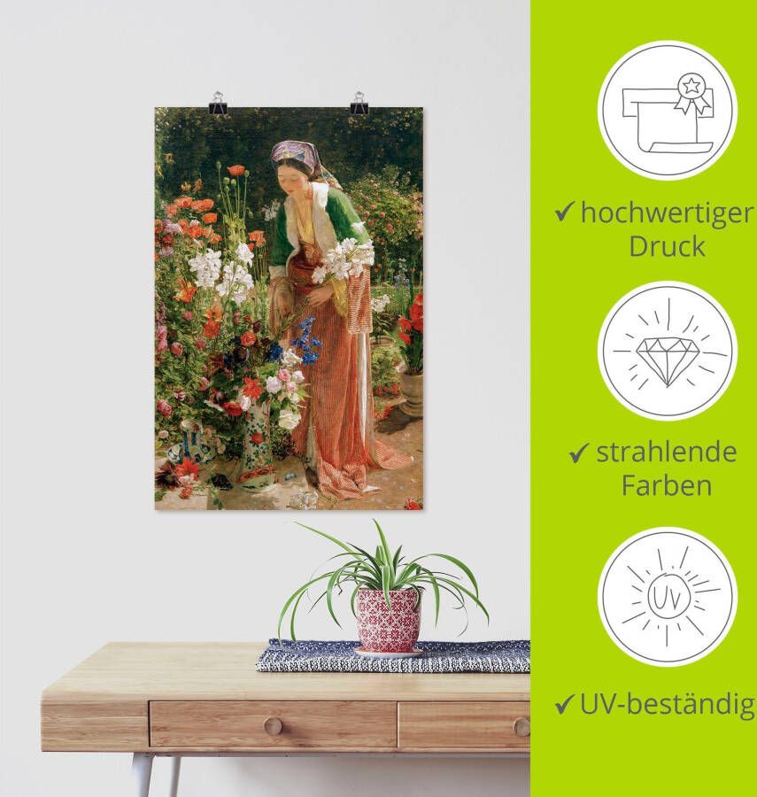 Artland Artprint In de tuin van het Beis als artprint van aluminium artprint op linnen muursticker of poster in verschillende maten