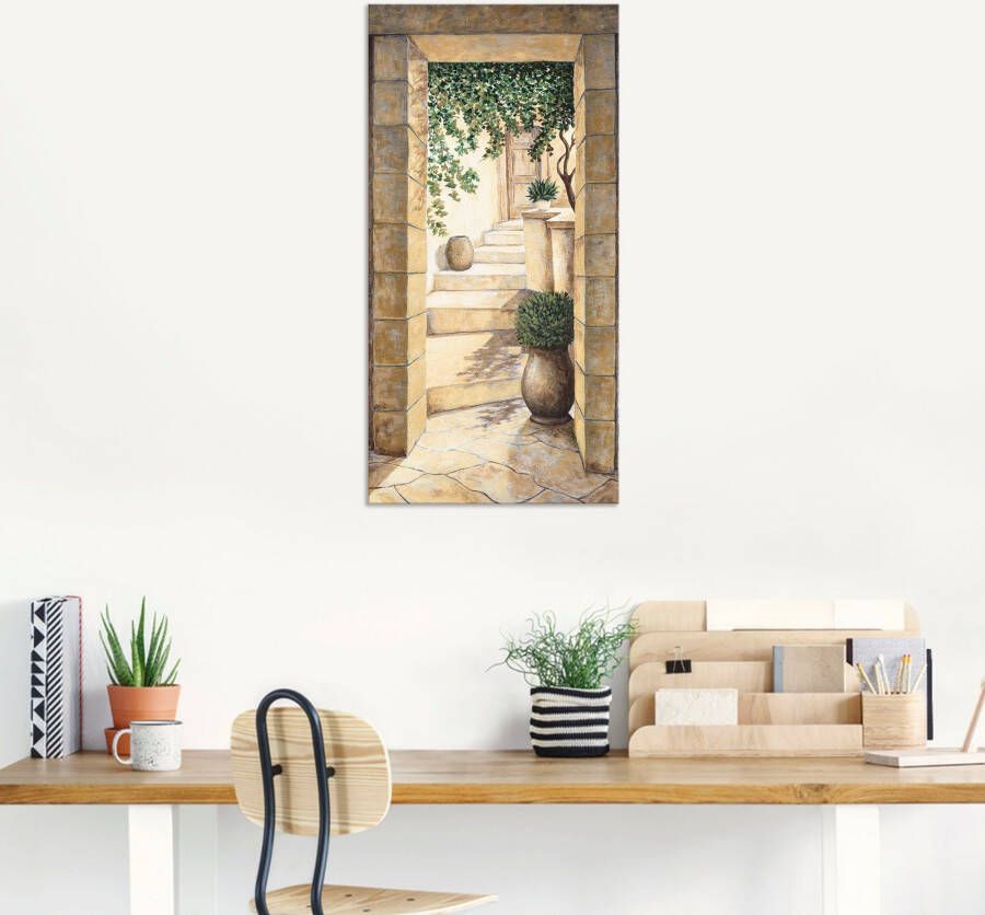 Artland Artprint Ingang Fresco als artprint van aluminium artprint voor buiten artprint op linnen poster muursticker