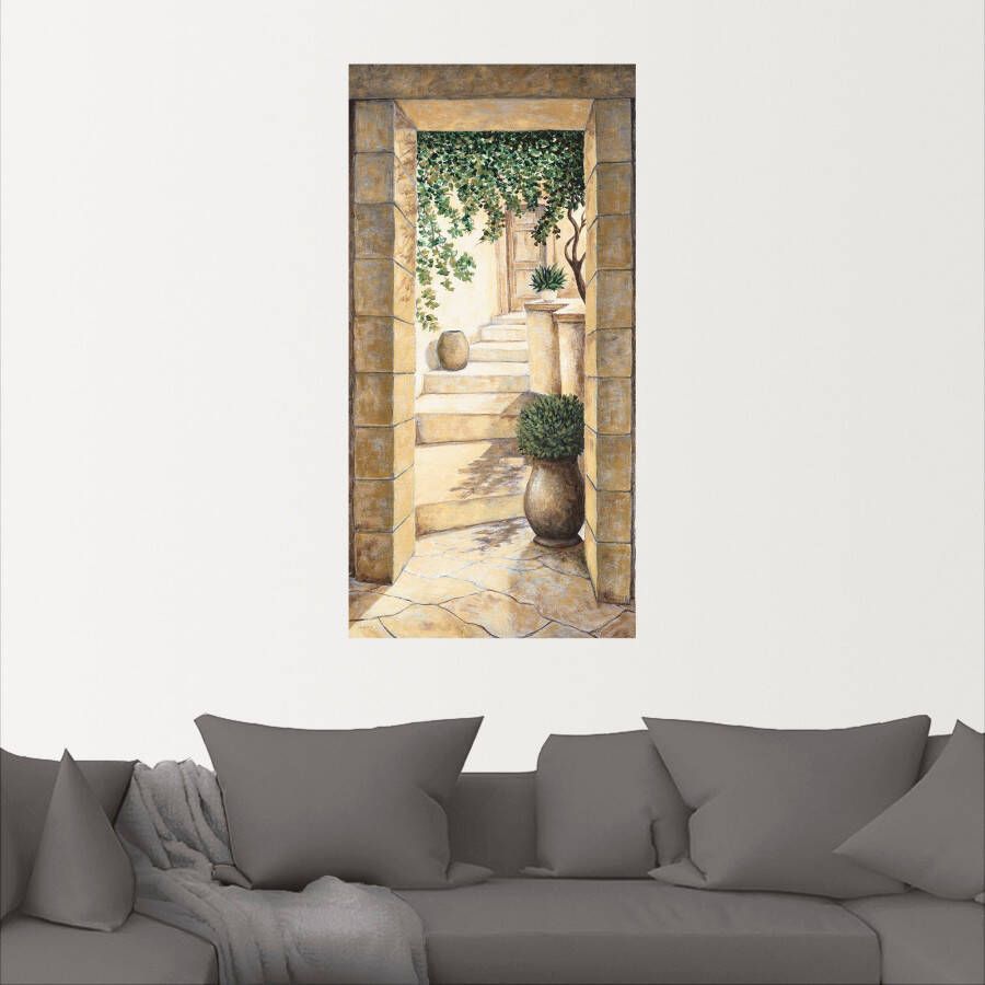 Artland Artprint Ingang Fresco als artprint van aluminium artprint voor buiten artprint op linnen poster muursticker