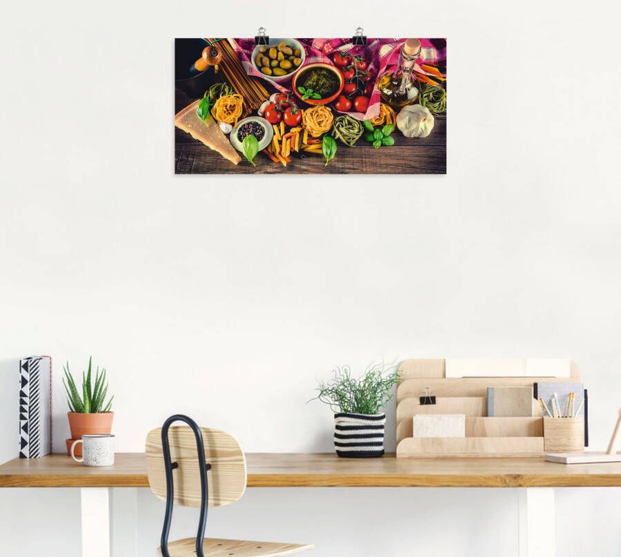 Artland Artprint Italiaans mediterraan eten als artprint van aluminium artprint voor buiten artprint op linnen poster muursticker