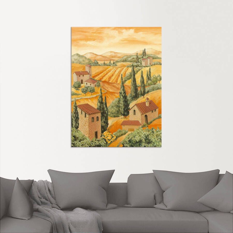 Artland Artprint Italië Toscane als artprint van aluminium artprint voor buiten artprint op linnen poster in verschillende maten. maten