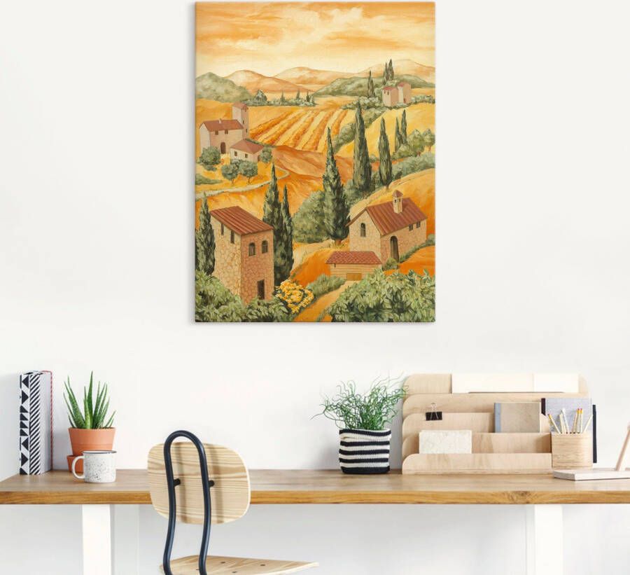 Artland Artprint Italië Toscane als artprint van aluminium artprint voor buiten artprint op linnen poster in verschillende maten. maten