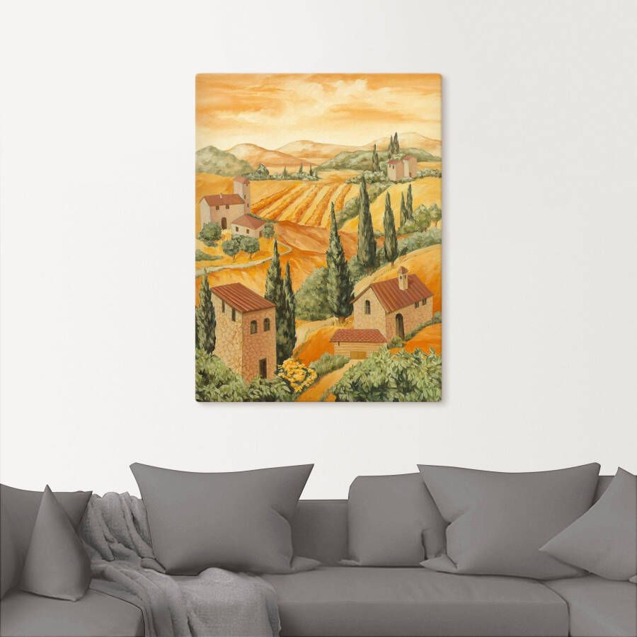 Artland Artprint Italië Toscane als artprint van aluminium artprint voor buiten artprint op linnen poster in verschillende maten. maten