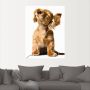 Artland Artprint Jonge hond die naar muziek door hoofdtelefoon luistert als artprint op linnen poster muursticker in verschillende maten - Thumbnail 2