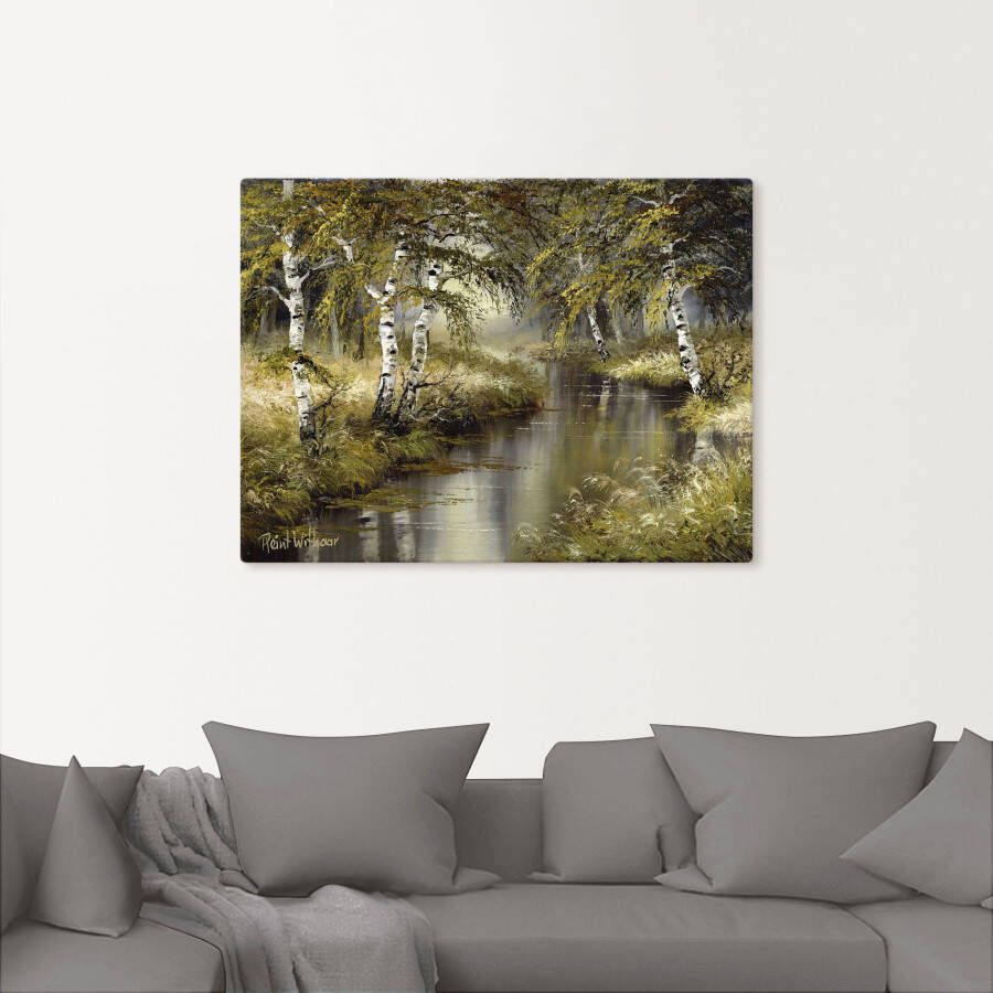 Artland Artprint Kanaal diep in het bos als artprint op linnen poster muursticker in verschillende maten