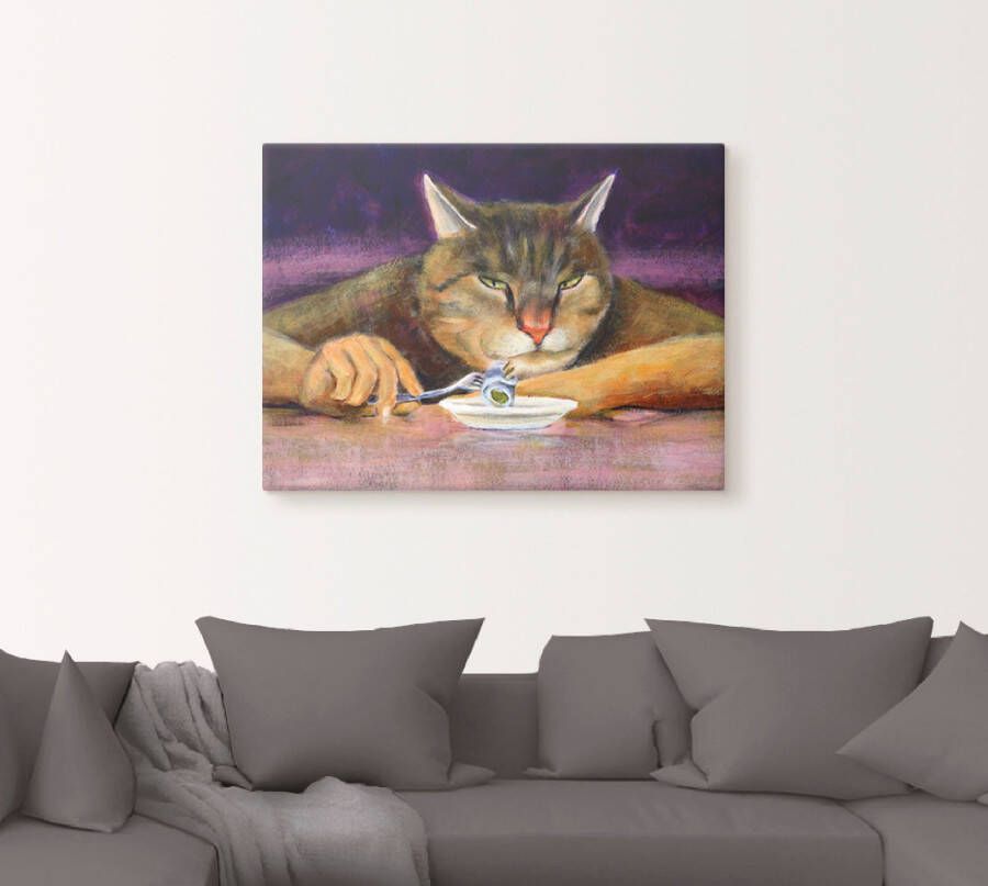 Artland Artprint Kattengejammer als artprint op linnen poster in verschillende formaten maten