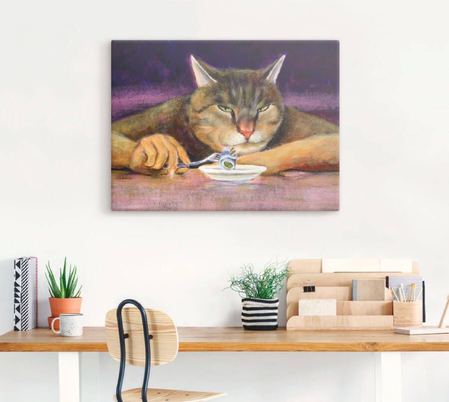 Artland Artprint Kattengejammer als artprint op linnen poster in verschillende formaten maten