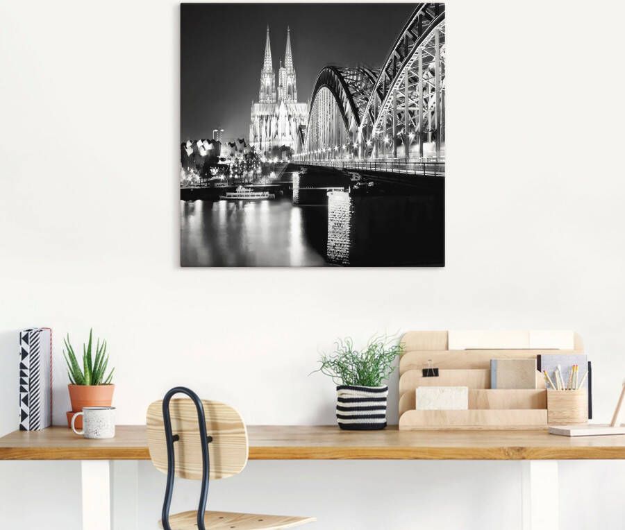 Artland Artprint Keulen Skyline abstracte collage 19 als artprint op linnen poster in verschillende formaten maten